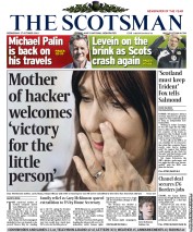 The Scotsman Newspaper Front Page (UK) for 17 October 2012