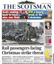 The Scotsman (UK) Newspaper Front Page for 17 November 2012