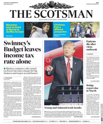 The Scotsman Newspaper Front Page (UK) for 17 December 2015