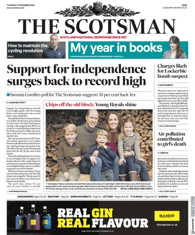 The Scotsman Newspaper Front Page (UK) for 17 December 2020
