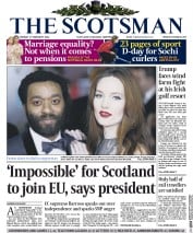 The Scotsman (UK) Newspaper Front Page for 17 February 2014