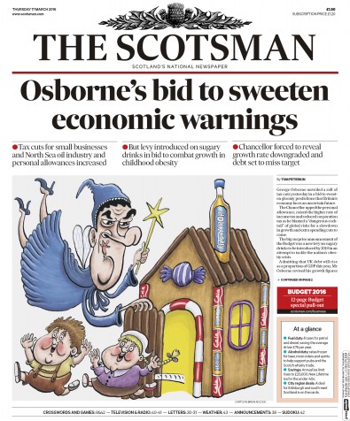 The Scotsman Newspaper Front Page (UK) for 17 March 2016