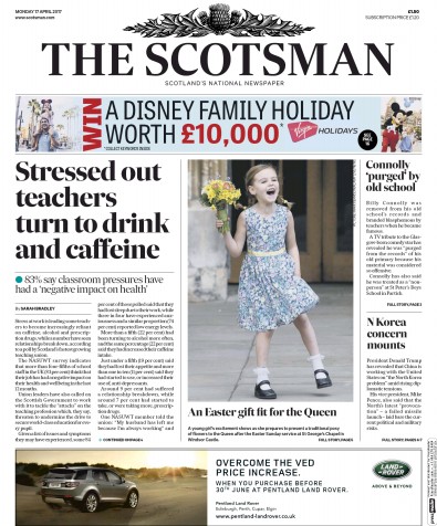 The Scotsman Newspaper Front Page (UK) for 17 April 2017