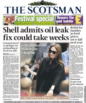 The Scotsman (UK) Newspaper Front Page for 17 August 2011