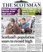The Scotsman (UK) Newspaper Front Page for 18 December 2012