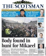 The Scotsman (UK) Newspaper Front Page for 18 January 2014