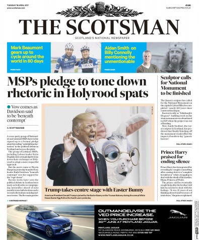 The Scotsman Newspaper Front Page (UK) for 18 April 2017