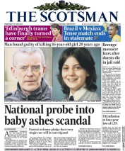 The Scotsman Newspaper Front Page (UK) for 18 June 2014