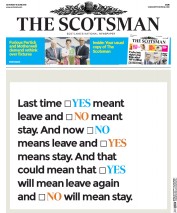 The Scotsman (UK) Newspaper Front Page for 18 June 2016