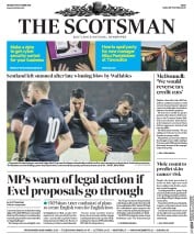 The Scotsman (UK) Newspaper Front Page for 19 October 2015