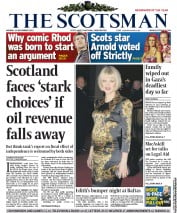 The Scotsman (UK) Newspaper Front Page for 19 November 2012