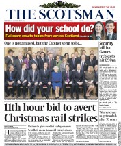 The Scotsman Newspaper Front Page (UK) for 19 December 2012