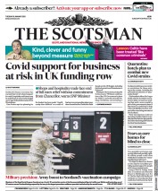 The Scotsman (UK) Newspaper Front Page for 19 January 2021