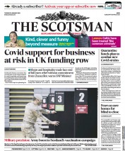 The Scotsman (UK) Newspaper Front Page for 19 January 2021