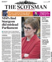 The Scotsman front page for 19 March 2021