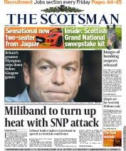 The Scotsman (UK) Newspaper Front Page for 19 April 2013