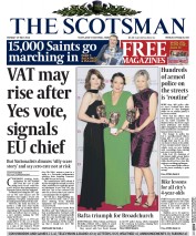 The Scotsman (UK) Newspaper Front Page for 19 May 2014