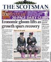 The Scotsman (UK) Newspaper Front Page for 19 August 2013