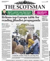 The Scotsman (UK) Newspaper Front Page for 19 September 2017