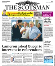 The Scotsman (UK) Newspaper Front Page for 19 September 2019