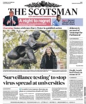 The Scotsman (UK) Newspaper Front Page for 1 October 2020