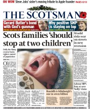 The Scotsman (UK) Newspaper Front Page for 1 November 2011