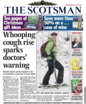 The Scotsman (UK) Newspaper Front Page for 1 December 2012