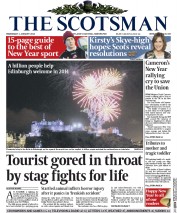 The Scotsman (UK) Newspaper Front Page for 1 January 2014