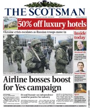 The Scotsman Newspaper Front Page (UK) for 1 March 2014