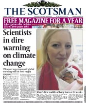 The Scotsman (UK) Newspaper Front Page for 1 April 2014