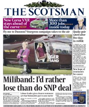 The Scotsman Newspaper Front Page (UK) for 1 May 2015