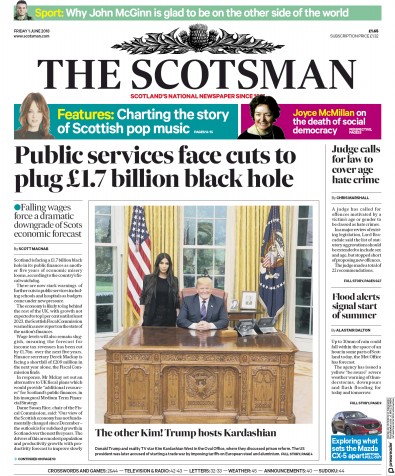 The Scotsman Newspaper Front Page (UK) for 1 June 2018