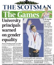 The Scotsman (UK) Newspaper Front Page for 1 August 2014