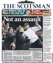 The Scotsman (UK) Newspaper Front Page for 1 September 2011