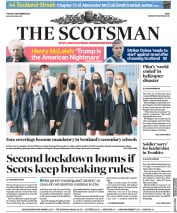 The Scotsman (UK) Newspaper Front Page for 1 September 2020