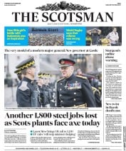 The Scotsman (UK) Newspaper Front Page for 20 October 2015