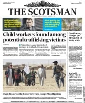 The Scotsman (UK) Newspaper Front Page for 20 October 2016