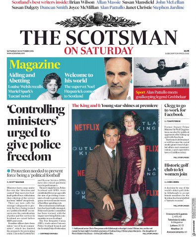 The Scotsman Newspaper Front Page (UK) for 20 October 2018