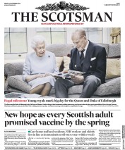 The Scotsman (UK) Newspaper Front Page for 20 November 2020