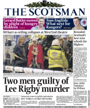 The Scotsman (UK) Newspaper Front Page for 20 December 2013
