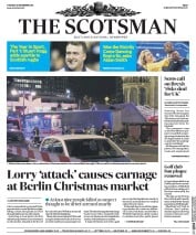 The Scotsman (UK) Newspaper Front Page for 20 December 2016