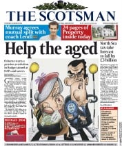 The Scotsman Newspaper Front Page (UK) for 20 March 2014