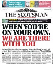 The Scotsman (UK) Newspaper Front Page for 20 March 2020