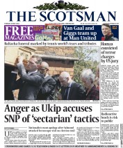 The Scotsman (UK) Newspaper Front Page for 20 May 2014