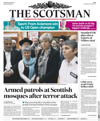 The Scotsman Newspaper Front Page (UK) for 20 June 2017