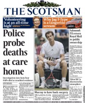 The Scotsman (UK) Newspaper Front Page for 20 September 2013