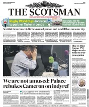 The Scotsman (UK) Newspaper Front Page for 20 September 2019