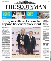 The Scotsman (UK) Newspaper Front Page for 21 January 2016