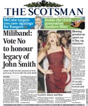 The Scotsman (UK) Newspaper Front Page for 21 March 2014