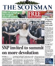The Scotsman (UK) Newspaper Front Page for 21 May 2014